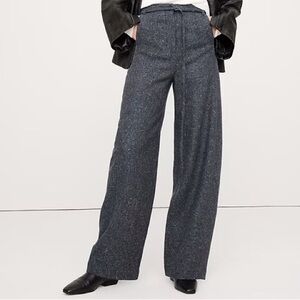 NWT Banana Republic Barrel Leg Wool Pants Size 12 Retail $170